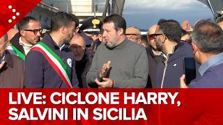LIVE Salvini visita le località siciliane distrutte dopo il passaggio del ciclone Harry: diretta