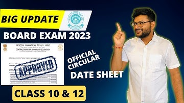 CBSE Official Date Sheet For Class 10 & Class 12 I CBSE UPDATE FOR 2023 I Ashish Sir