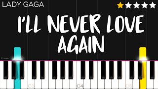 Lady Gaga - I’ll Never Love Again (from A Star Is Born) | EASY Piano Tutorial Resimi