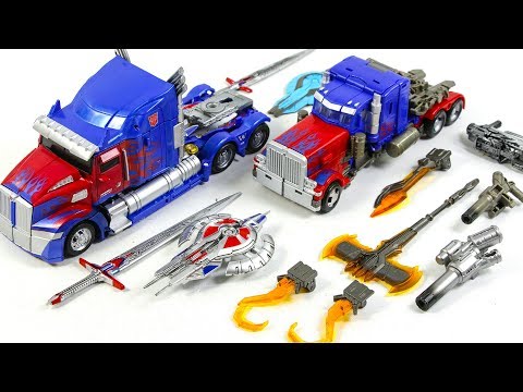 Transformers Movie Voyager <strong>Class</strong> Optimus Prime + Dr Wu Weapon set Vehicle <strong>Car</strong> Robot Toys