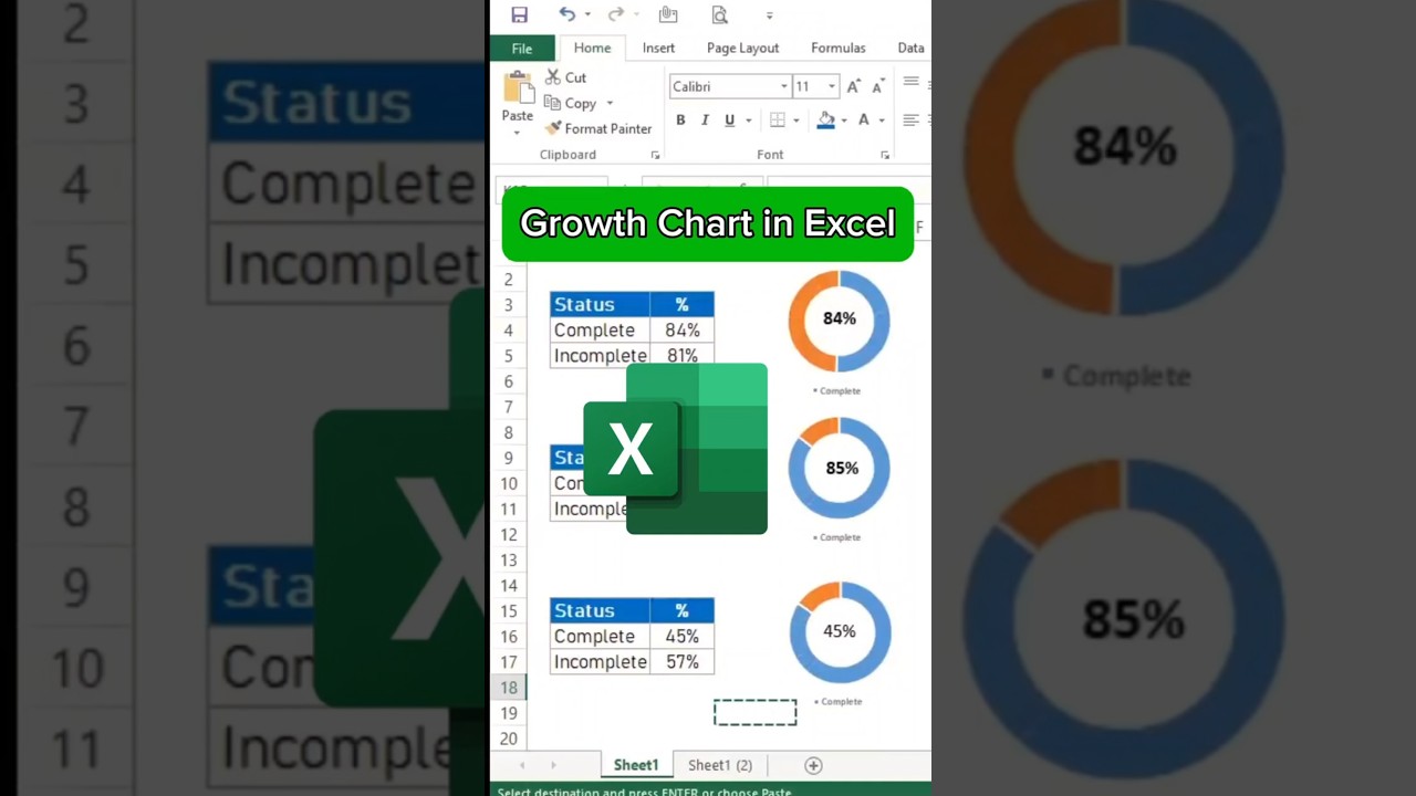 How to make growth chart in excel 