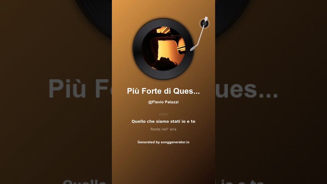 Più Forte di Questo Addio