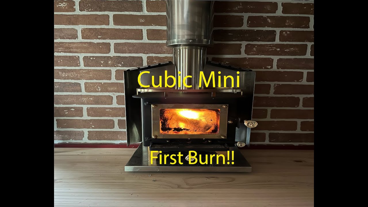 FIRST BURN - CUBIC MINI WOOD STOVE IN THE CAMPER! - YouTube
