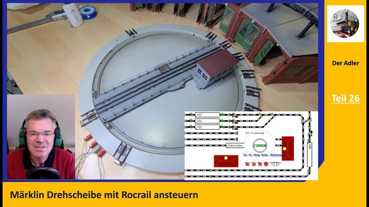 Marklin Arduino Program Rocrail ® digitalisierte alte Märklin Drehscheibe ansteuern #26 - YouTube