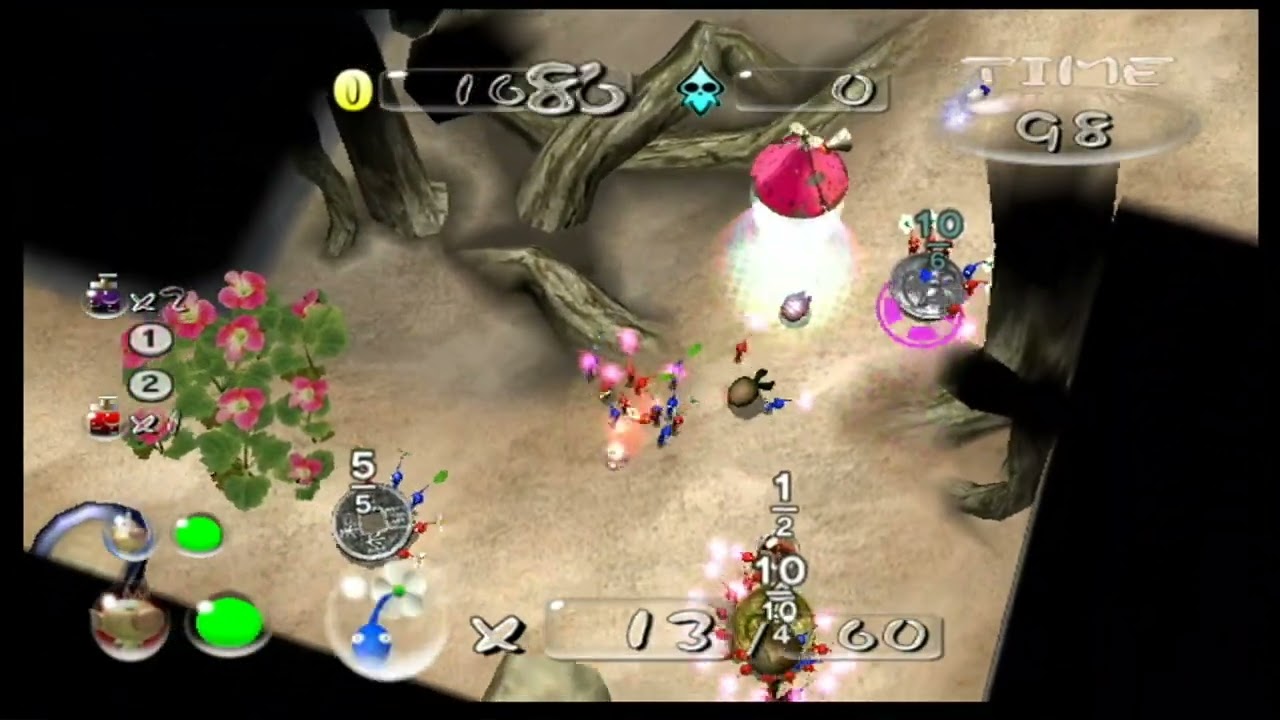 Wiiピクミン2】チャレンジモード 土とんの洞窟 35429 - YouTube