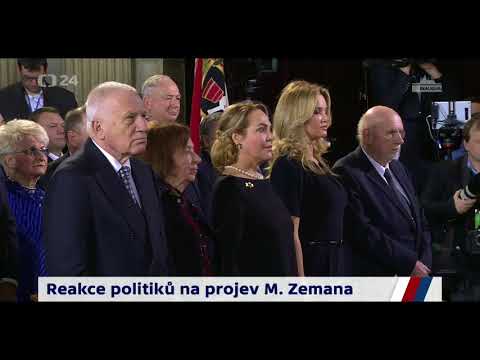 Okamžitá reakce na projev prezidenta Zemana