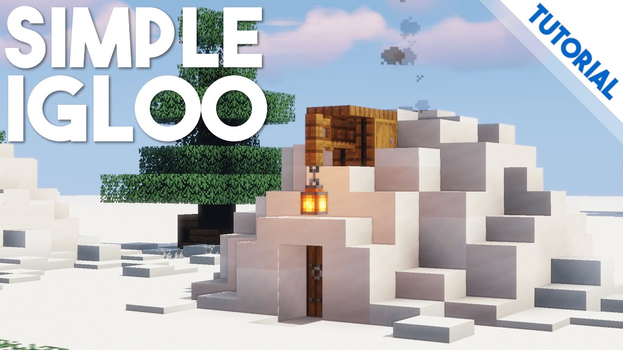 How To Build A Simple Igloo Minecraft 1 14 Tutorial Youtube