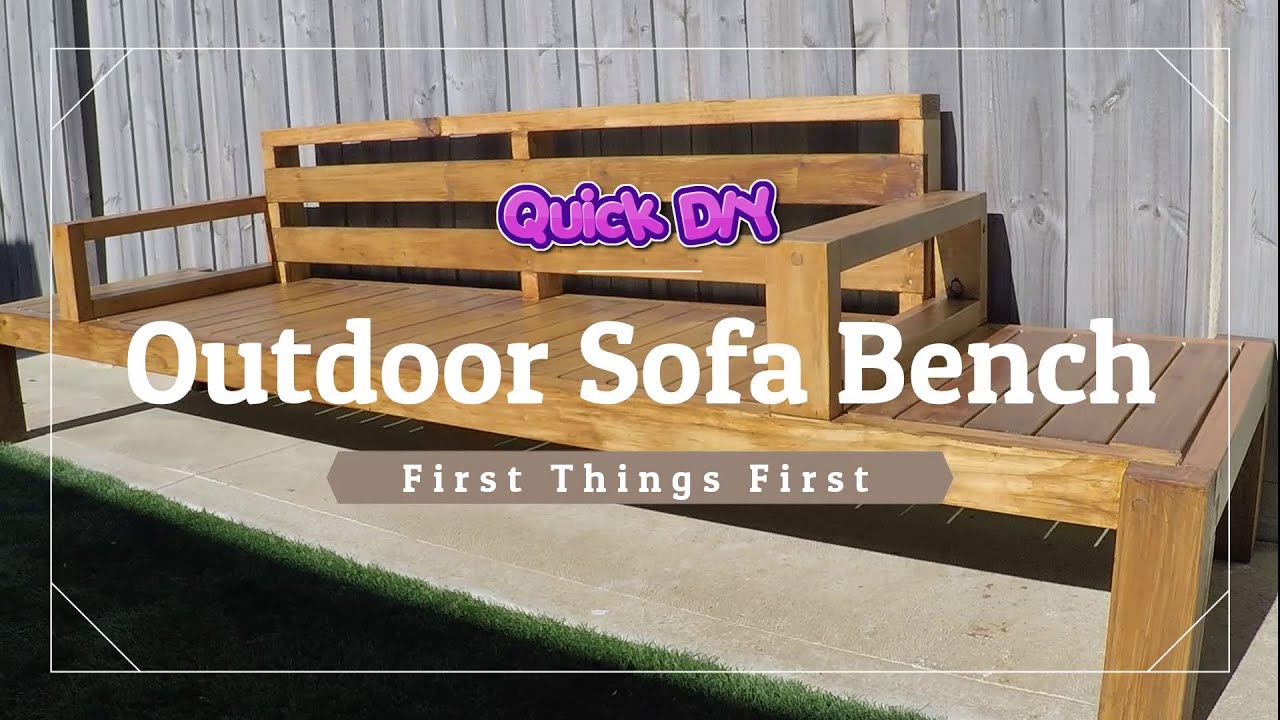Diy Guide to make an Outdoor Sofa Bench YouTube