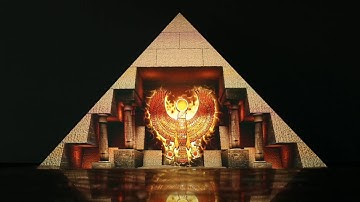 Projection mapping test on a pyramid