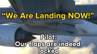 Plane FLAPS STUCK and WONT Retract. Pilot Remains Calm