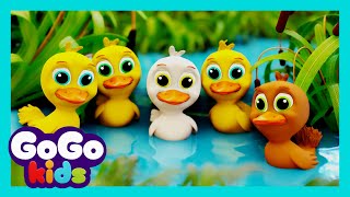 🐤 Five Little Ducks | Sing Along Kids Songs - GoGo Kids Nursery Rhymes