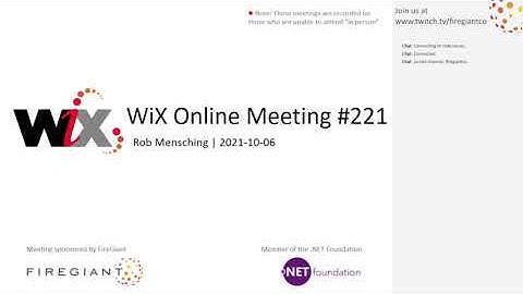 WiX Online Meeting #221