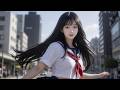 Seifuku Sunset School Uniform Nostalgia Chill POP Vibes AI Lookbook 4K