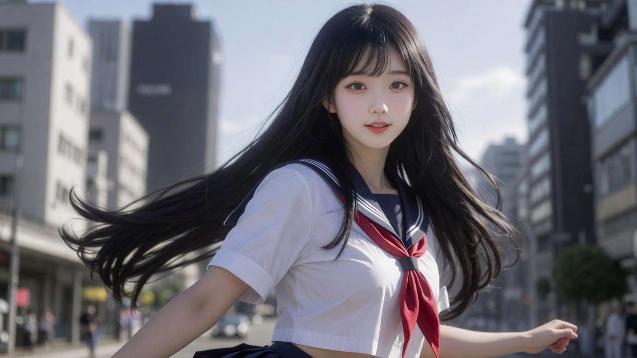 👗 Seifuku Sunset | School Uniform Nostalgia ❤️ | Chill POP Vibes & AI Lookbook 4K