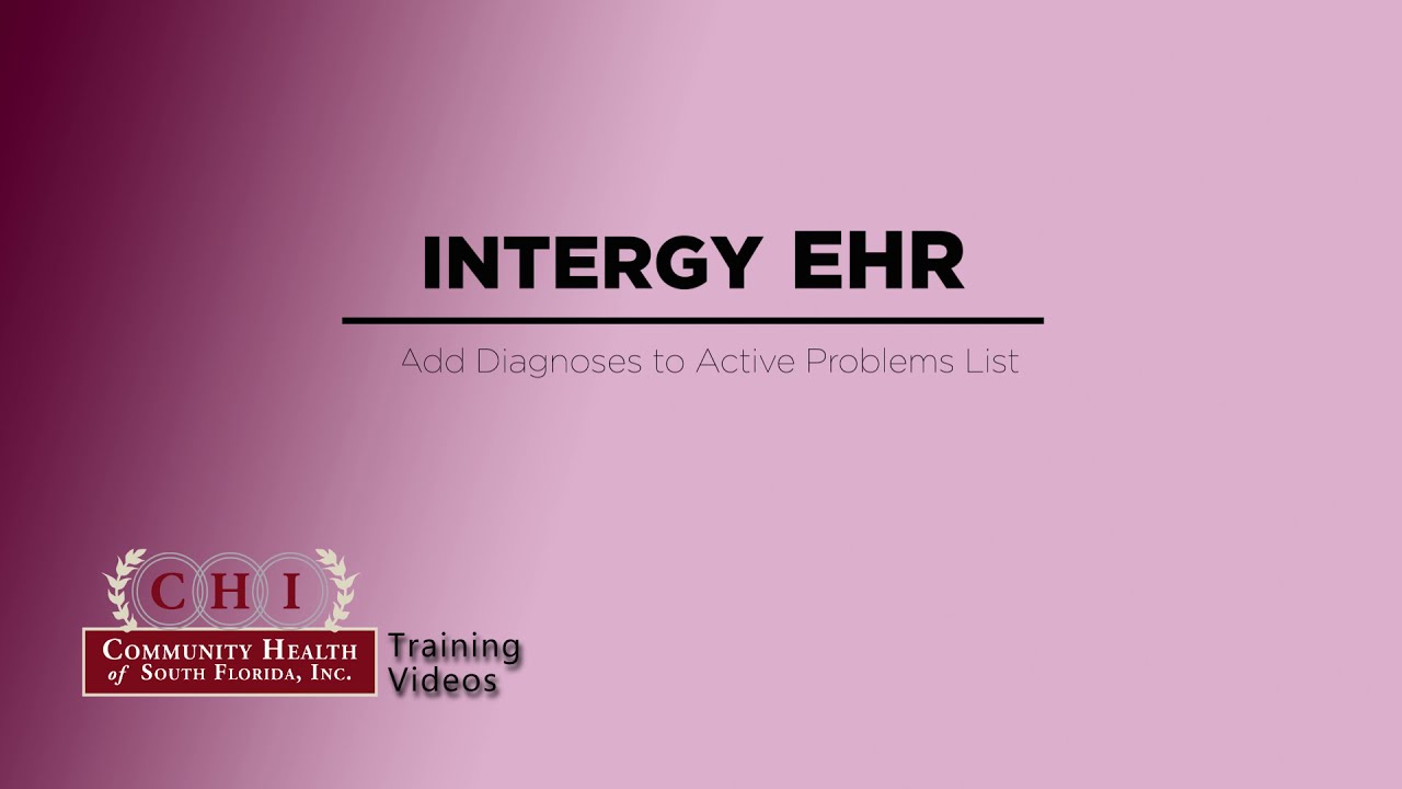 Active Problem List Example Active Problem List Example