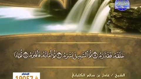الشيخ عادل الكلباني سورة عبس