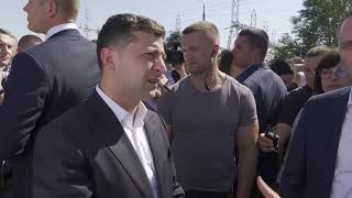 Зеленский в Запорожье заключил пари с гендиректором «Укргидроэнерго»