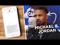 Michael B Jordan Ghosts A Fan's Thirsty DMs 👻 | FULL INTERVIEW