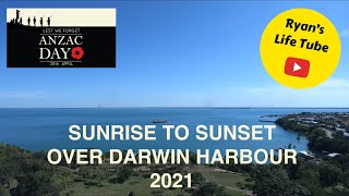 Anzac Day 2021 | Darwin | Time-Lapse Sunrise to Sunset Over Darwin Harbour