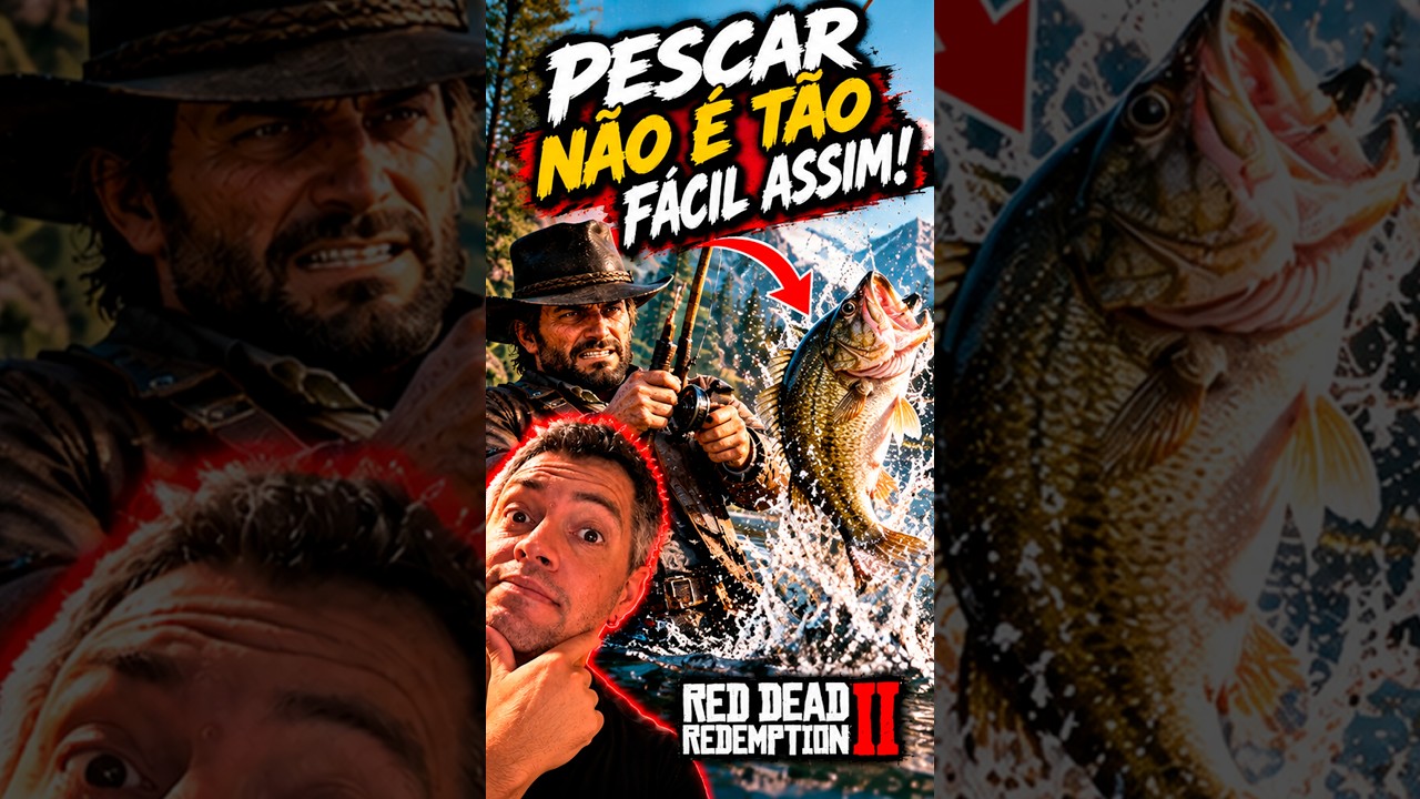 Capa de PESCAR NO RDR2 NÃO É TÃO FÁCIL ASSIM! 😂 #shorts