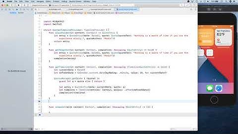 iOS 14 Widget Family Update: Xcode 12 fixes