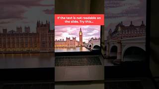 PowerPoint tip to make text readable #shorts