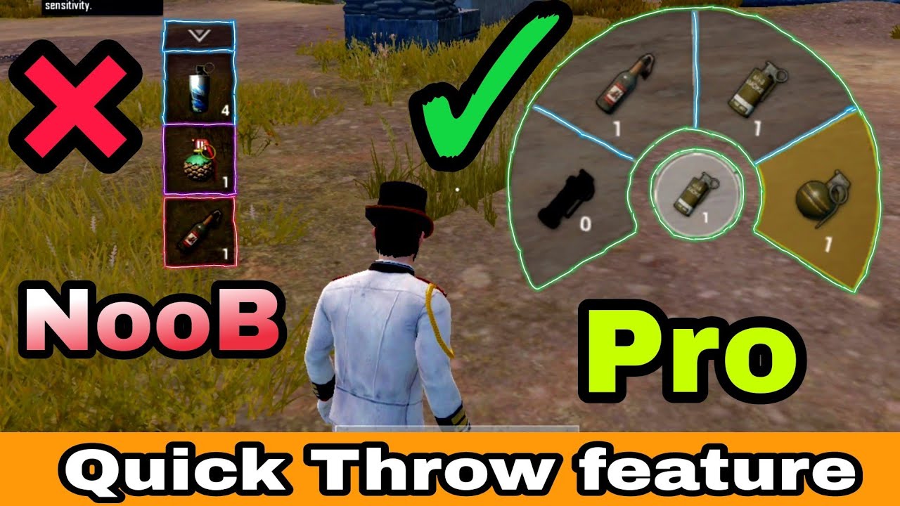 PUBG QUICK THROW FEATURE HOW TO USE QUICK THROW FEATURE PUBG HOW TO
