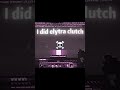 Doing elite clutch in the end #minecraft #mc #minecraftshorts