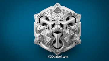 3d printing - Interlocked Cubes -Math Art by Dizingof - www 3dizingof com
