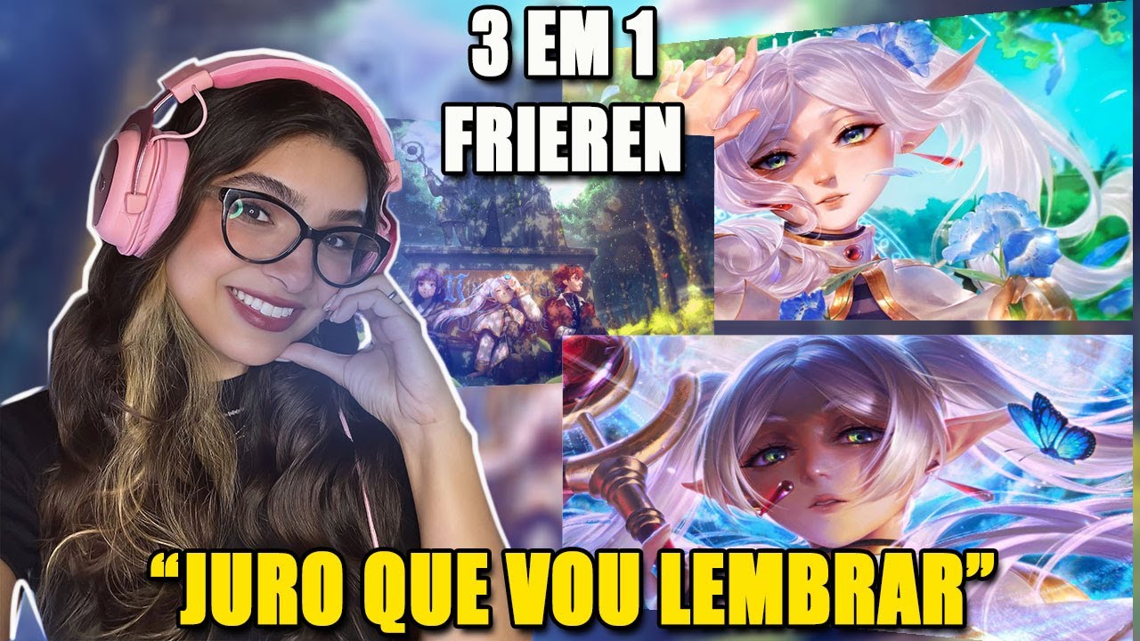 REACT 3 em 1 l FRIEREN l Anny - BLUE l Shiny - Memórias Póstumas l Mistery - Pétalas Azuis