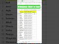Attendance sheet In Excel 😨 #shorts #shortvideo #shortsfeed #excel #exceltips #exceltutorial