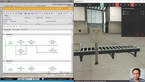 Conveyor Forward and Reverse Ladder logic with Siemens S7-1200 PLC & HMI