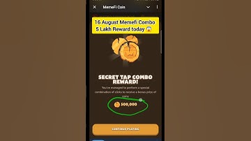 16 August Level 1-13 Memefi Secret Reward Combo Memefi 5,000,00 Coins Code Memefi Code #Memefi