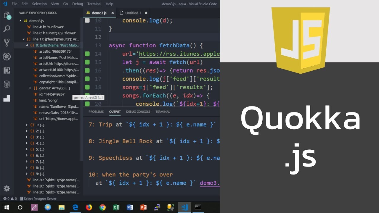 เขียน javascript  2022 New  เขียนและทดลอง JavaScript ให้เร็วขึ้นด้วย Quokka.js บน Visual Studio Code