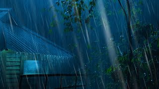 ⚡ Fall Asleep Fast In 3 Minutes With Torrential Rain On Tin Roof & Powerful Thunder Sounds At Night