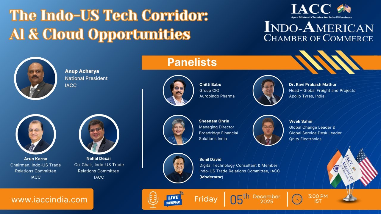The Indo–US Tech Corridor: AI & Cloud Opportunities | IACC Webinar Highlights
