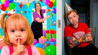 ENGANEI O PAI O DIA TODO! FIZ uma FESTA de ANIVERSÁRIO SECRETA sem o PAI! Pai Também Vloga