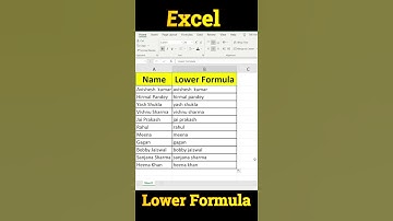 How to use Lower formula in excel |Excel tips and tricks|| #shorts