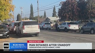 Man detained after standoff in Ceres