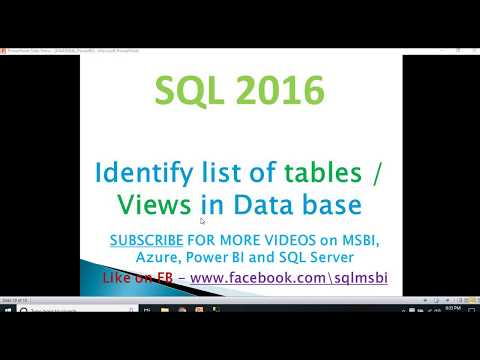 how to get list of tables in SQL | sql identify list of tables