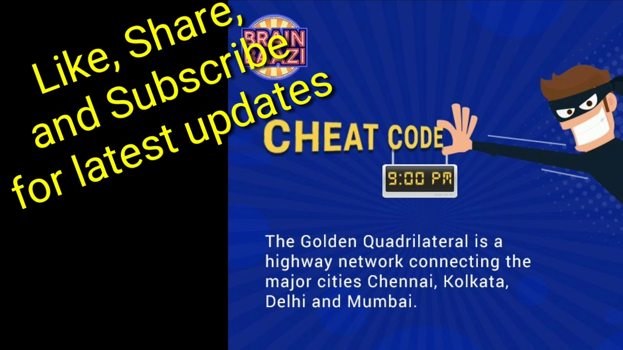 Brain baazi CHEAT CODE 9 pm today night 19 June || brainbaazi cheatcode tonight 9pm.