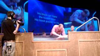 Ashley getting baptized at GCCN!