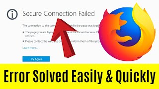 fix secure connection failed error in mozilla firefox | secure connection failed issue | easy way