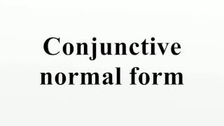 Conjunctive normal form