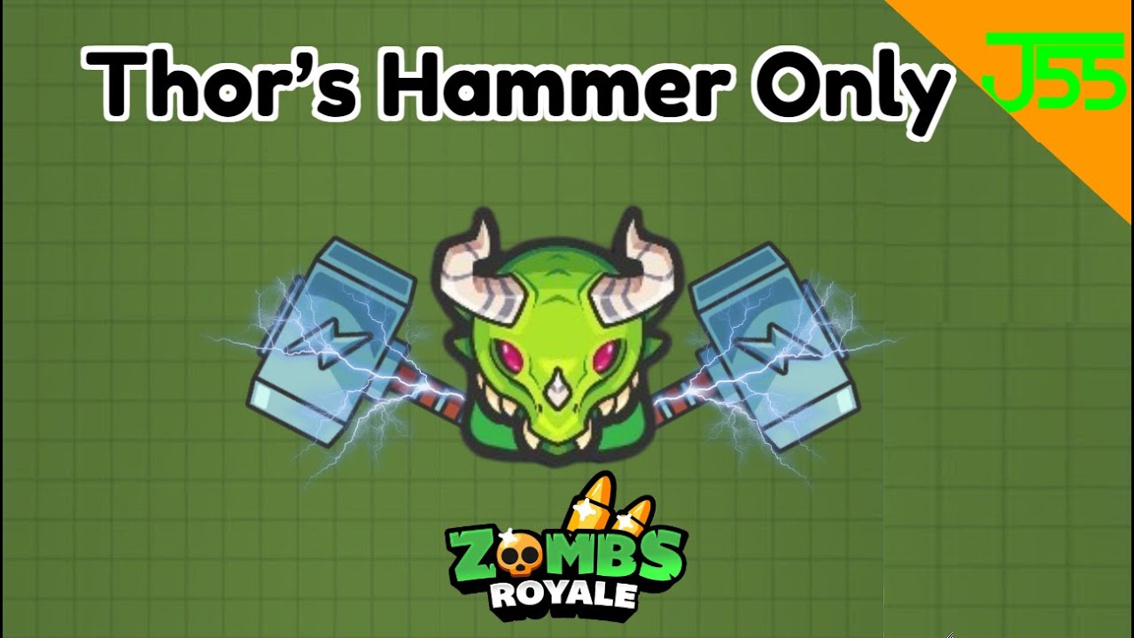 Zombs Royale Thor's Hammer Only Challenge YouTube