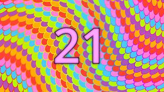 21 Second Countdown | Rainbow Colors