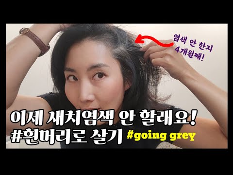 지긋지긋한 새치염색 이젠 안 할래요! 흰머리로 살기 흰머리기르기 고잉그레이 / going grey /