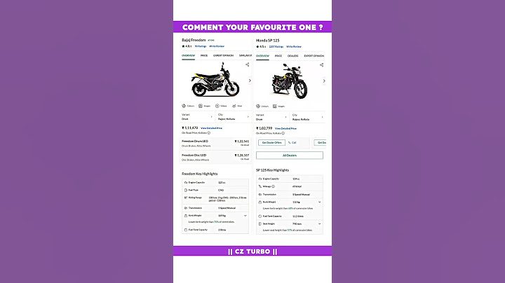 Bajaj Freedom 125 Cng Vs Honda Sp 125 Full Comparison Review