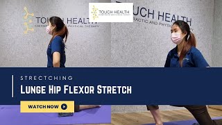 Lunge Hip Flexor Stretch (Improve Iliopsoas/Hip Flexor muscle extensibility & better hip extension)