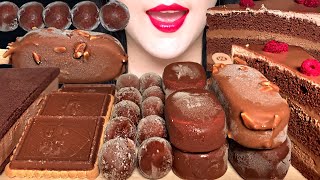 ASMR CHOCOLATE ICE CREAM, CAKE, MAGNUM ICE CREAM, BEADED ICE CREAM MUKBANG 초콜릿 디저트 먹방 EATING SOUNDS